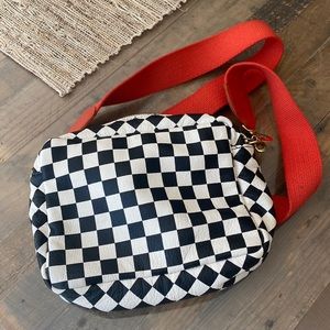 Clare V midi sac checkerboard